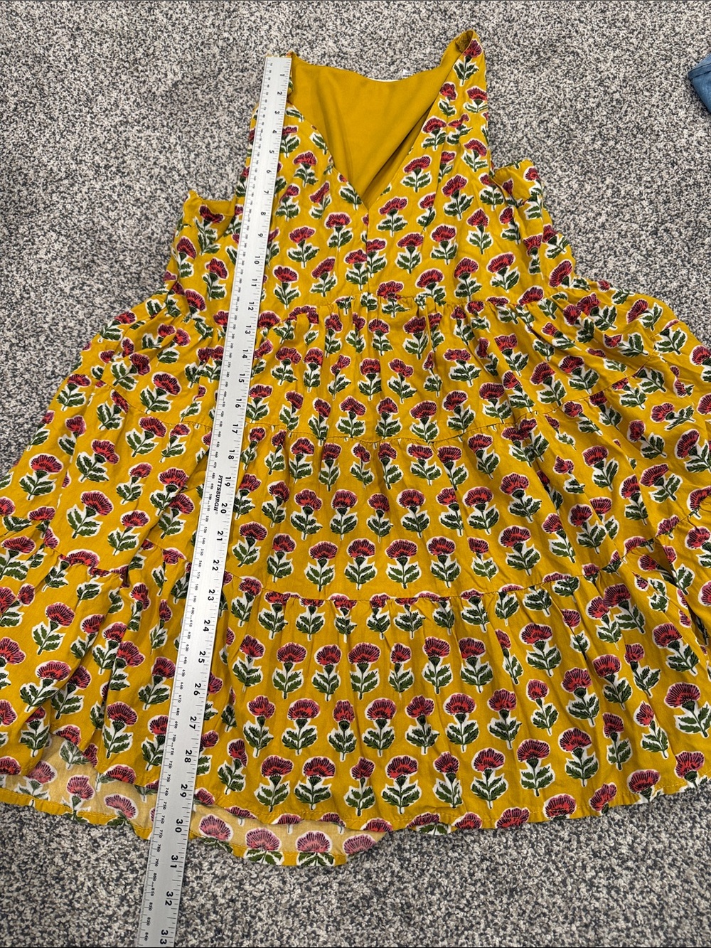 Sincerely Jules Yellow Floral Boho Babydoll Sleeveless Flowy Sundress Size L - Picture 8 of 8